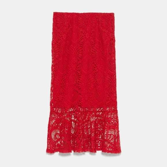 Zara Guipure Lace Skirt - Picture 3 of 8